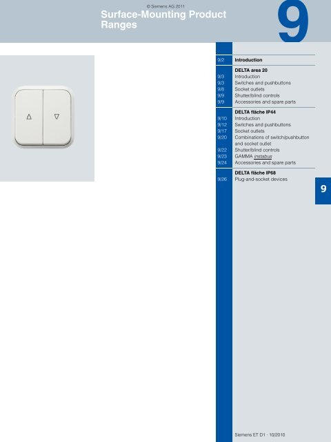 DELTA Switches and Socket Outlets Catalog ET D1 Â· 2011 - Sobel.rs
