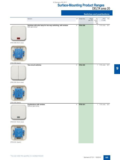 DELTA Switches and Socket Outlets Catalog ET D1 Â· 2011 - Sobel.rs