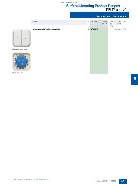 DELTA Switches and Socket Outlets Catalog ET D1 Â· 2011 - Sobel.rs