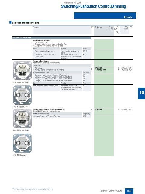 DELTA Switches and Socket Outlets Catalog ET D1 Â· 2011 - Sobel.rs