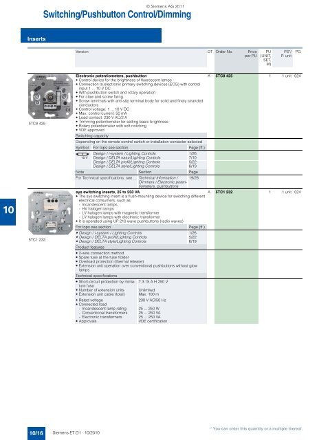 DELTA Switches and Socket Outlets Catalog ET D1 Â· 2011 - Sobel.rs