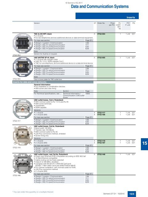 DELTA Switches and Socket Outlets Catalog ET D1 Â· 2011 - Sobel.rs