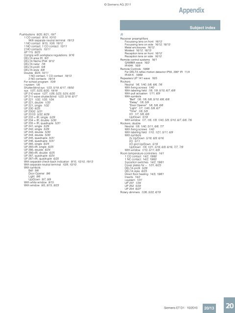 DELTA Switches and Socket Outlets Catalog ET D1 Â· 2011 - Sobel.rs