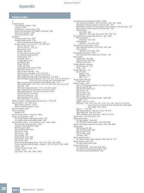 DELTA Switches and Socket Outlets Catalog ET D1 Â· 2011 - Sobel.rs