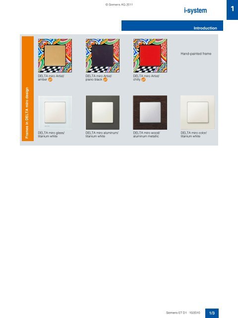 DELTA Switches and Socket Outlets Catalog ET D1 Â· 2011 - Sobel.rs