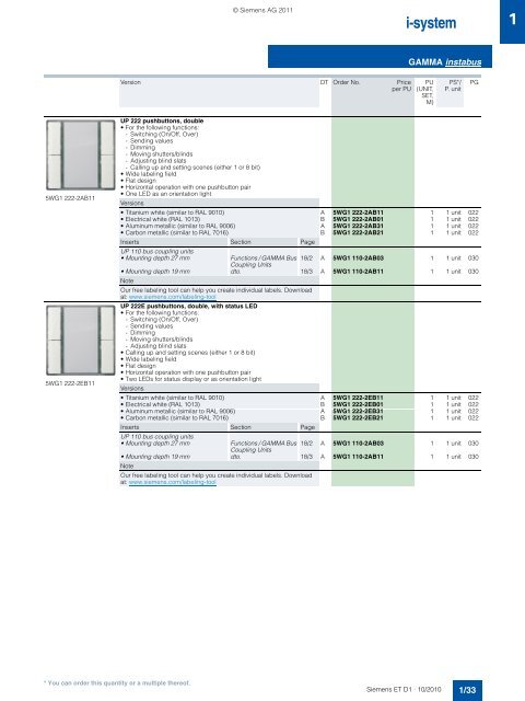 DELTA Switches and Socket Outlets Catalog ET D1 Â· 2011 - Sobel.rs