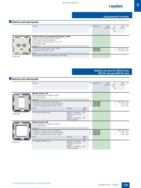 DELTA Switches and Socket Outlets Catalog ET D1 Â· 2011 - Sobel.rs