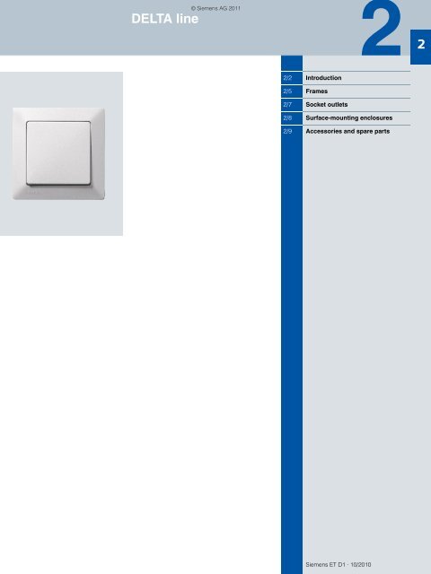 DELTA Switches and Socket Outlets Catalog ET D1 Â· 2011 - Sobel.rs