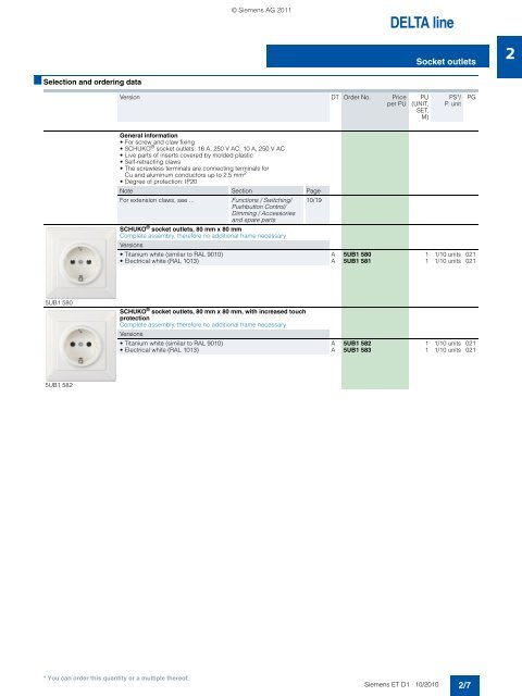 DELTA Switches and Socket Outlets Catalog ET D1 Â· 2011 - Sobel.rs