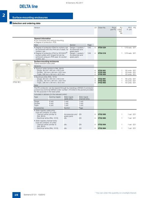 DELTA Switches and Socket Outlets Catalog ET D1 Â· 2011 - Sobel.rs