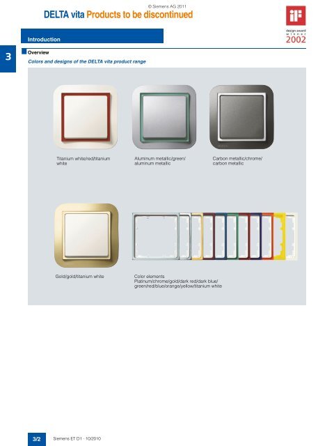 DELTA Switches and Socket Outlets Catalog ET D1 Â· 2011 - Sobel.rs