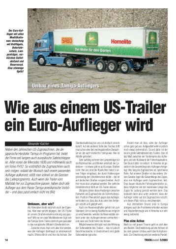 Auflieger Import: Wie aus einem US-Trailer ein Euro ... - Alex Kalcher