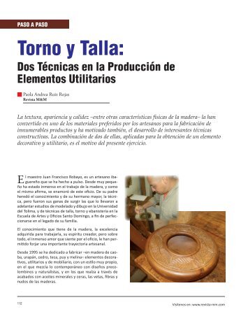 Torno y Talla: - Revista El Mueble y La Madera