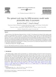 The optimal cycle time for EPQ inventory model under permissible ...