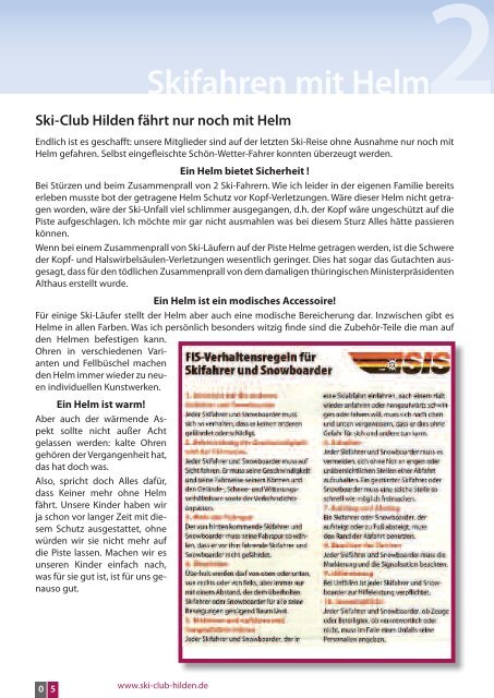 0 0 SKI INFO 2/2010 - SKi-Club Hilden