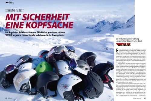 SKIHELME IM TEST - Deutscher Ski-Verband