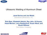 Ultrasonic Welding of Aluminum Sheet