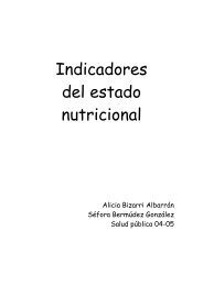 2) Principales indicadores del estado nutricional en el nio y el adulto