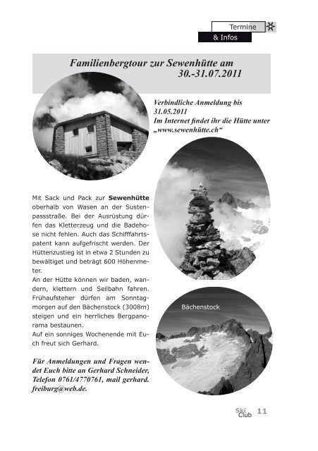 Der Skiclubwinter 2010/2011 - des Skiclub Bollschweil Sölden eV