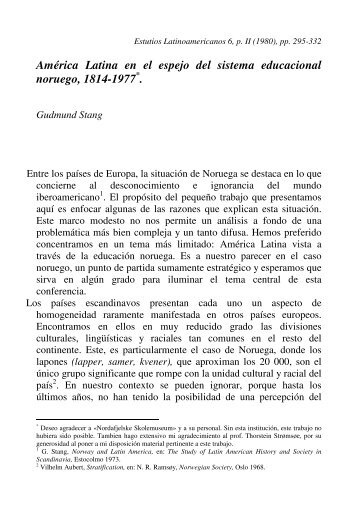 AmÃ©rica Latina en el espejo del sistema educacional noruego, 1814 ...