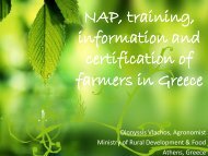 NAP training information and certification of farmers in Greece