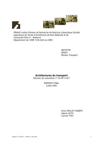 Architectures du transport - Portail documentation developpement ...