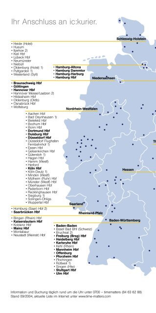 Infoflyer IC-Kurierdienst (time:matters) - Paul-Orzessek.de