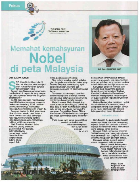 Hadiah Nobel - Akademi Sains Malaysia