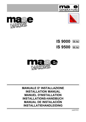 41314 installazione IS9000-9500.p65 - Mase Generators of North ...