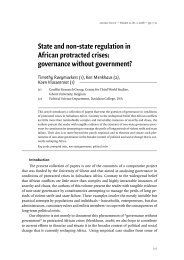 governance without government? - Gents Afrika Platform