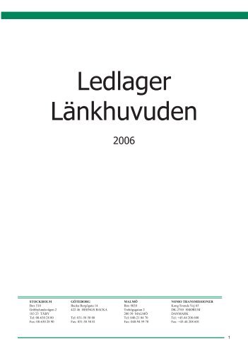 Ledlager LÃ¤nkhuvuden - Nomo Kullager