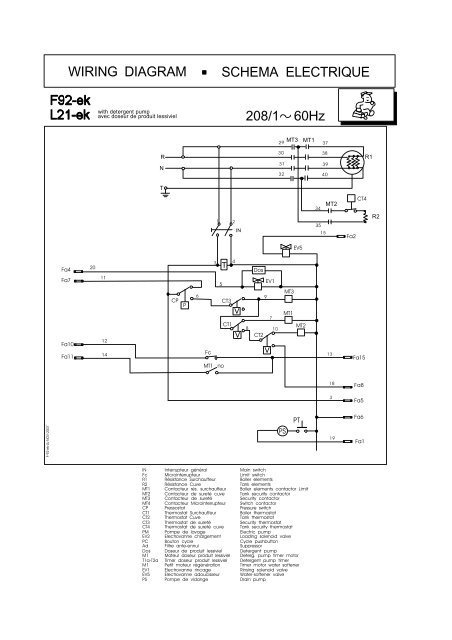 SCHEMA ELECTRIQUE WIRING DIAGRAM - Eurodib