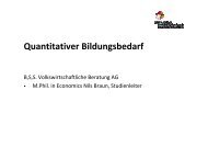 Quantitativer Bildungsbedarf - ICT-Berufsbildung