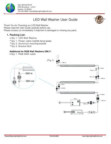 Installation Instructions for White & RGB wall washers - Sign Lighting ...