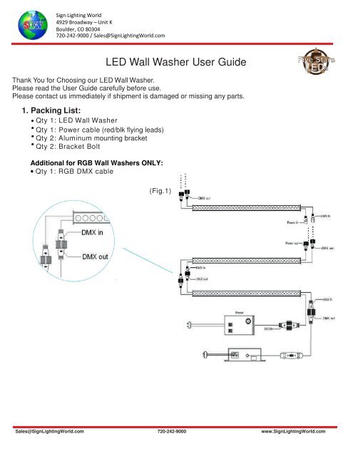 Installation Instructions For White Rgb Wall Washers Installation Instructions For White Rgb Wall Washers