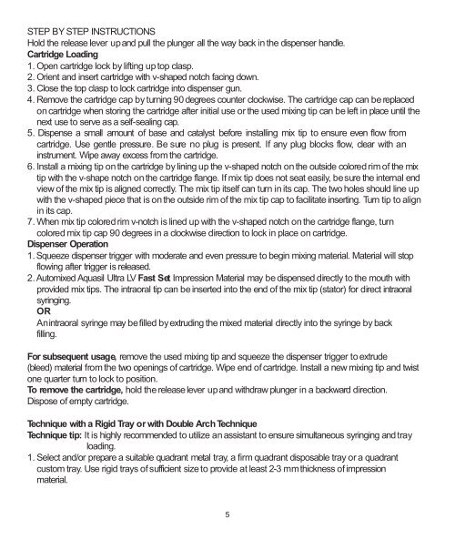 Directions For Use - Dentsply