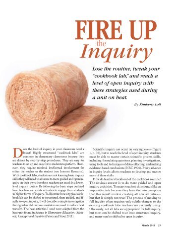 Fire Up the Inquiry - NSTA Learning Center