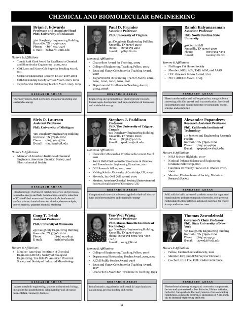 2012-2013 Faculty Directory - College of Engineering - The ...