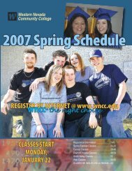 Spring 2007 Schedule (Carson City, Douglas, and Smith Valley)