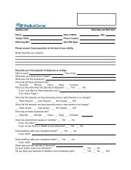 Vestibular History Form - UCSF Medical Center