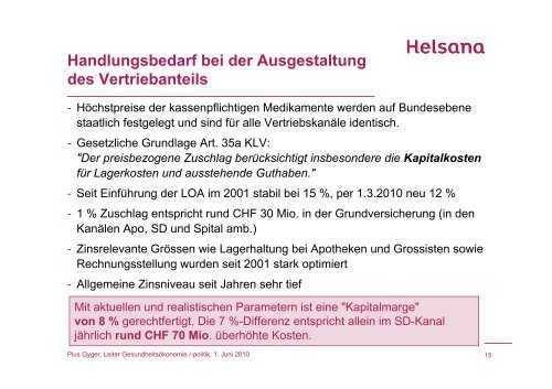 Die Selbstdispensation von Medikamenten aus Sicht der ...