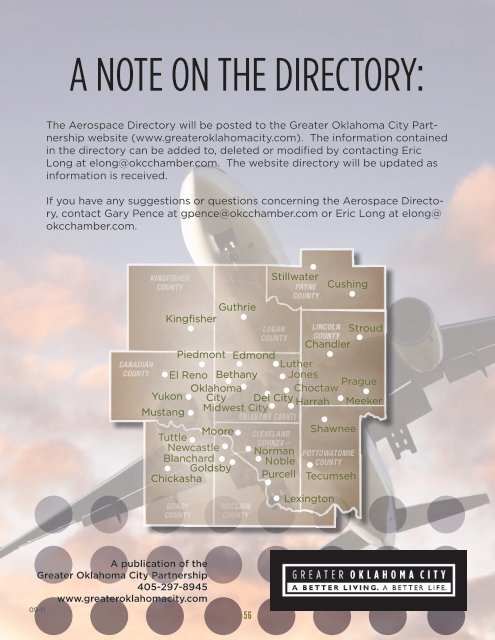 GREATER OKLAHOMA CITY AEROSPACE COMPANY DIRECTORY