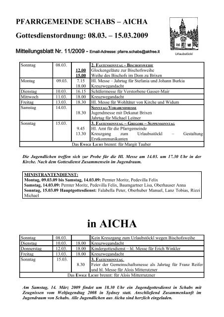 Pfarrbrief Nr. 11/2009 (217 KB) - .PDF