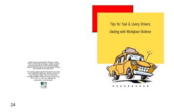 Tips for Taxi & Livery Drivers: Dealing with Workplace ... - Taxi Library