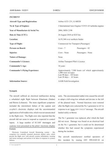 INCIDENT Aircraft Type and Registration: Airbus A321 ... - SKYbrary