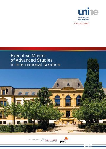 Executive Master of Advanced Studies in International Taxation