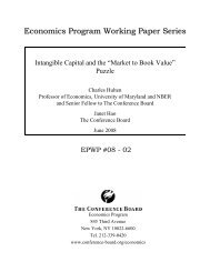 Economics Program Working Paper Series - The Conference Board