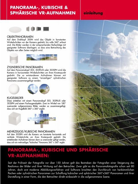 PANORAMA-, KUBISCHE & SPHÃ„RISCHE VR-AUFNAHMEN - Slach