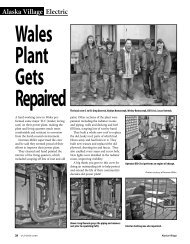 Wales Plant Gets Repaired - Alaska Village Electric Cooperative