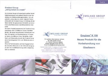 Flyer Emglass K 150 - Emsland Group